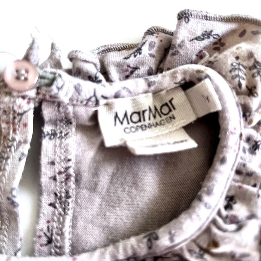 MarMar Copenhagen girls ruffle peplum floral print top blouse 12 months - Picture 2 of 6